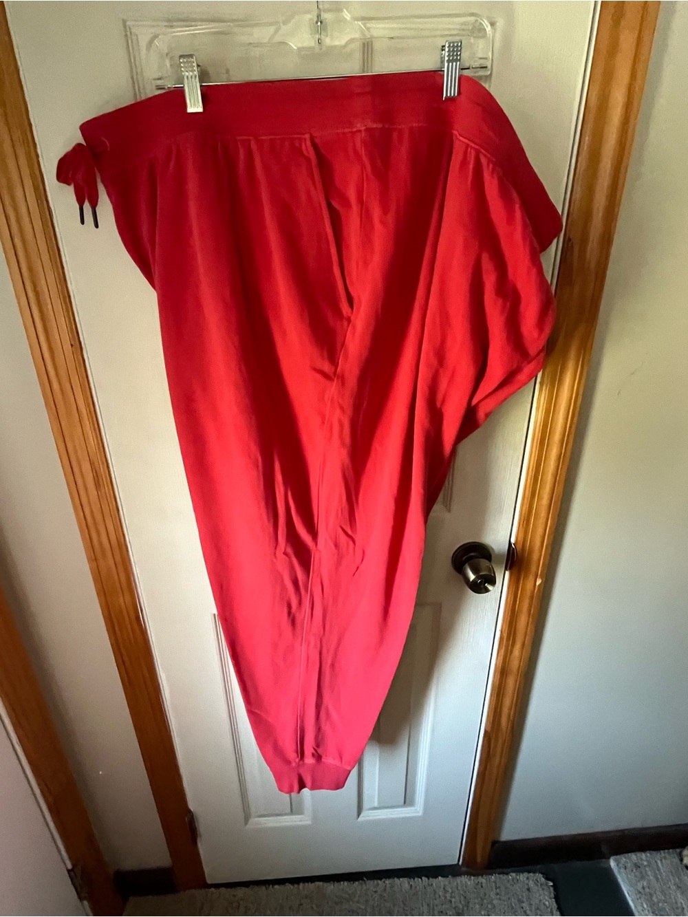Old Navy Red Harem Track Pants with Elastic Ankles